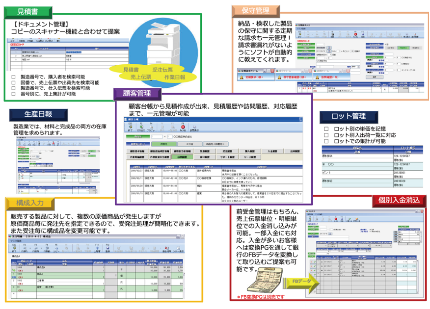 見積管理から保守管理まで